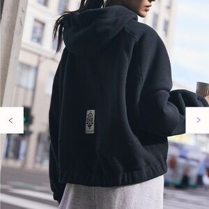 Wild And Free Fleece Pullover Black FP Movement Free People Size Medium